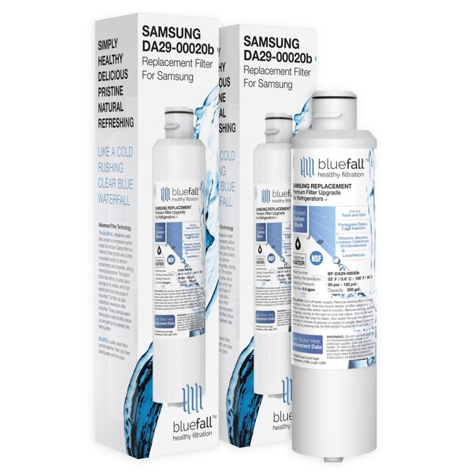 Samsung Bluefall 2Pack DA2900020B Refrigerator Water Filters Bed