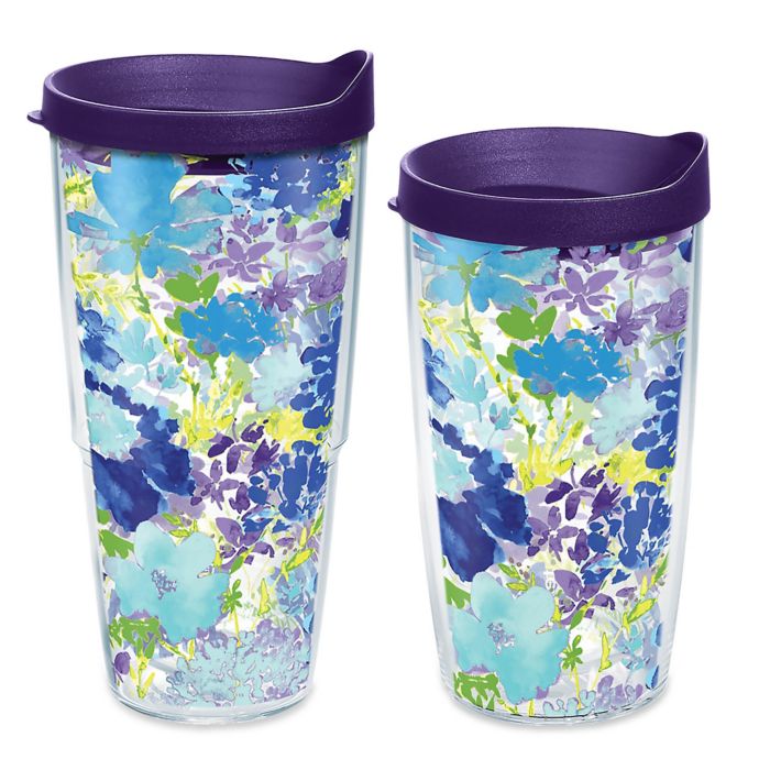 Tervis® Fiesta® Purple Floral Wrap Tumbler with Lid | Bed Bath and