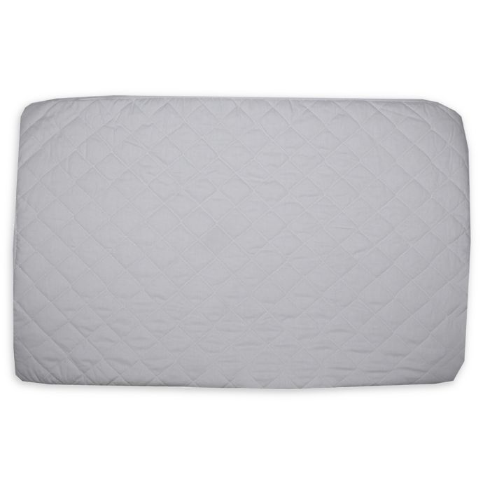 Be Basic Bambino Basics Cotton Porta Crib Pad In White Buybuy Baby