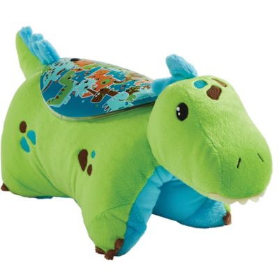 green dinosaur pillow pet
