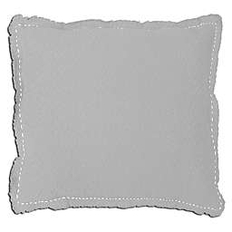 Alamode Home Veren European Pillow Sham in White/Grey