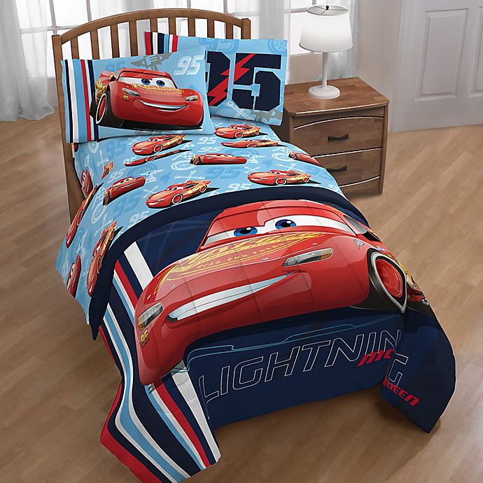 Disney® Pixar Cars 95 Reversible Comforter in Blue/Red