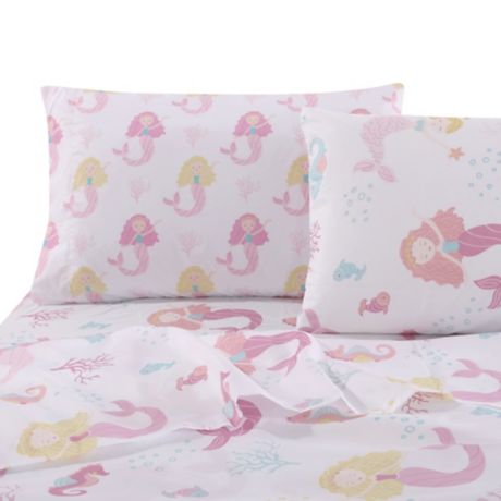 Pillowfort Mermaids & Narwhals Twin Sheet Set Soft Polyester Material A270 for sale online 