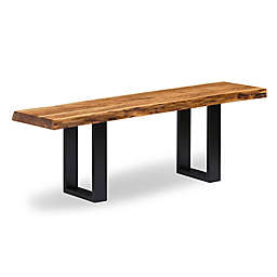 Alaterre Alpine Wood and Metal Bench