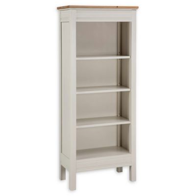 Alaterre Savannah Tall Bookcase in Ivory/Natural