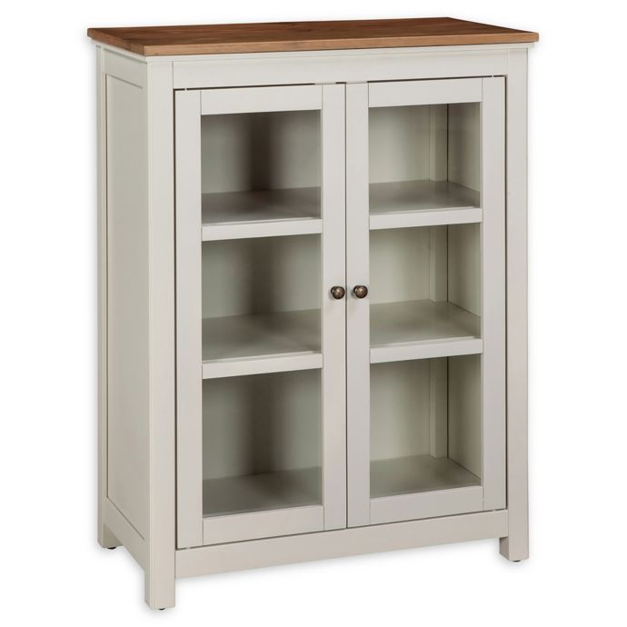 Alaterre Savannah Pie Safe Cabinet In Ivory Natural Bed Bath