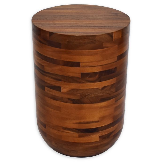 222 Fifth Wood Drum Accent Table | Bed Bath & Beyond