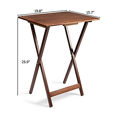 Bevel 5-Piece Snack Tables in Walnut. View a larger version of this product image.