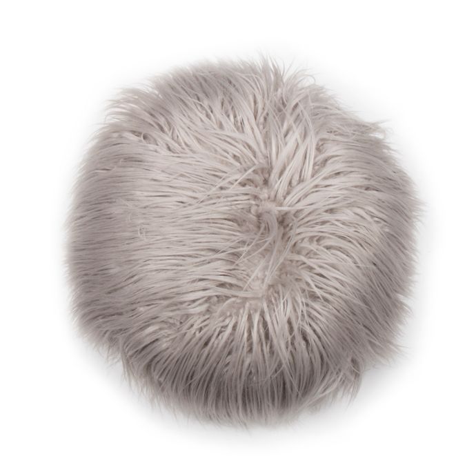 Flokati Faux Fur Round Throw Pillow Bed Bath and Beyond Canada