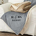 Alternate image 0 for Mr. and Mrs. Embroidered Sherpa Blanket