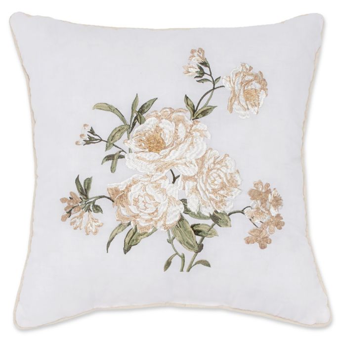 Nostalgia Home Juliette Square Throw Pillow In Ivory Bed Bath