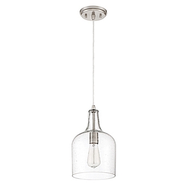 Quoizel Anson 1-Light Mini Pendant Light in Brushed Nickel. View a larger version of this product image.