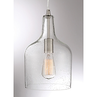 Quoizel Anson 1-Light Mini Pendant Light in Brushed Nickel. View a larger version of this product image.