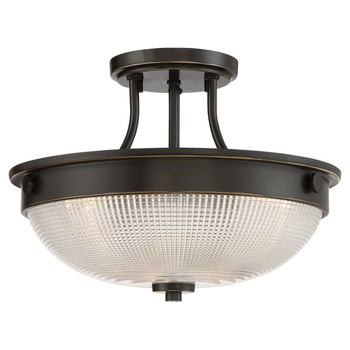 Quoizel C Mantle 3 Light Semi Flush Mount Ceiling Fixture