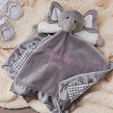 Elephant Baby Blankie in Grey. View a larger version of this product image.