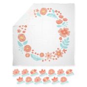 Pearhead&reg; Watch Me Grow Floral Muslin Photo Blanket