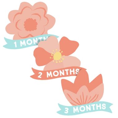 Pearhead&reg; Watch Me Grow Floral Muslin Photo Blanket. View a larger version of this product image.
