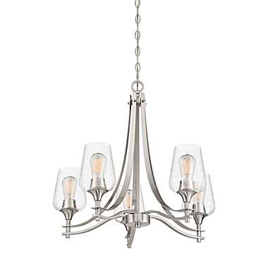 Quoizel&copy; Towne 5-Light Chandelier in Brushed Nickel. View a larger version of this product image.