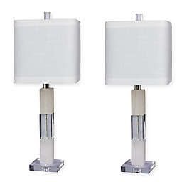 Fangio Lighting Stacked Block 1-Light Table Lamps (Set of 2)