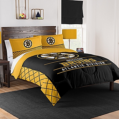 NHL Boston Bruins 3-Piece Draft King Comforter Set. View a larger version of this product image.