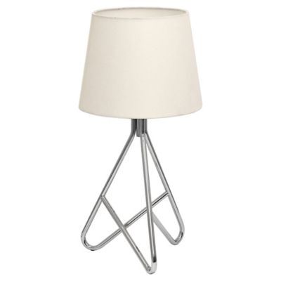 Geometric Table Lamp in Chrome with 