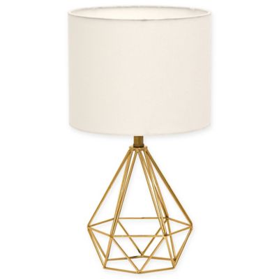 geometric gold table lamp