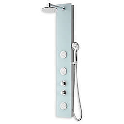 ANZZI Mare Heavy Rain Shower Panel System in Gloss White