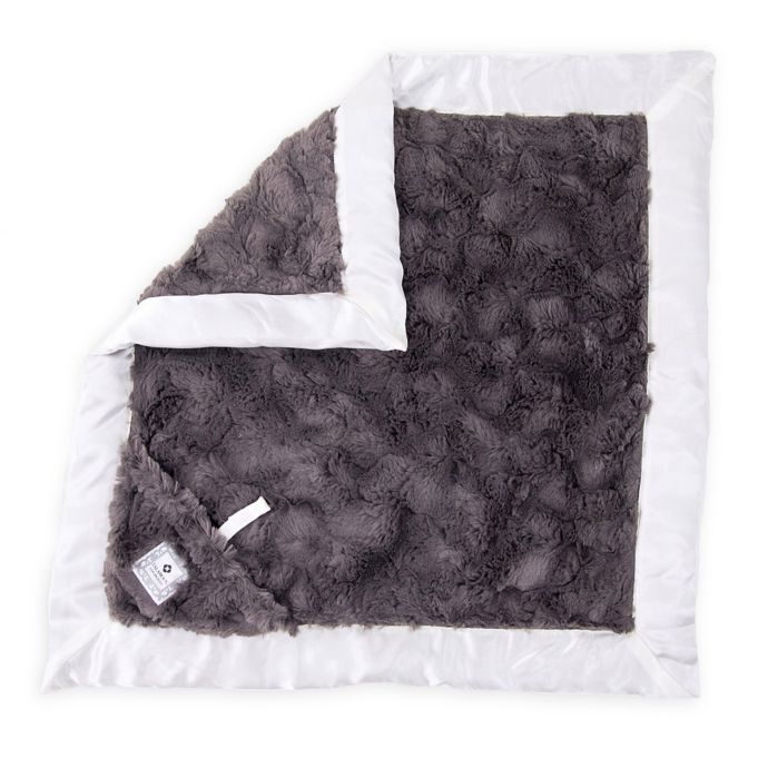 Zalamoon Plush Luxie Pocket Monogram Blanket With Pocket Holder In