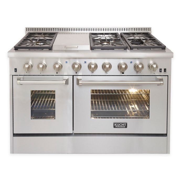 Kucht Professional 48 Inch Dual Fuel Gas Range In Stainless Steel