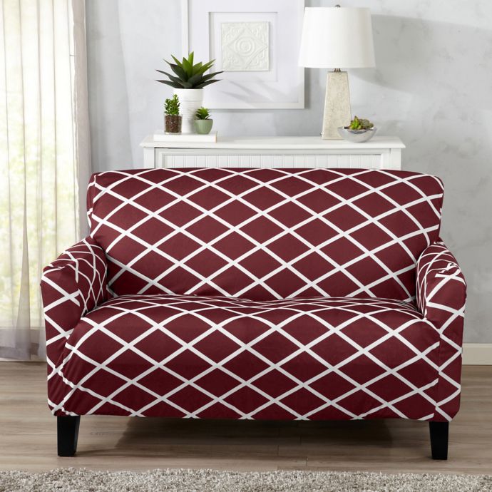 Great Bay Home Tori Loveseat Slipcover Bed Bath & Beyond