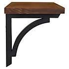 Alternate image 2 for Kate and Laurel Corblynd Wooden Wall Shelf in Brown/Black