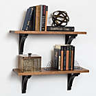 Alternate image 7 for Kate and Laurel Corblynd Wooden Wall Shelf in Brown/Black