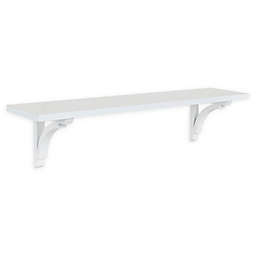 Kate and Laurel 36-Inch Corblynd Wooden Wall Shelf in White