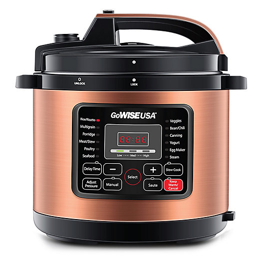 Alternate image 1 for GoWISE USA® Copper 6qt. 12-in-1 Electric Pressure Cooker