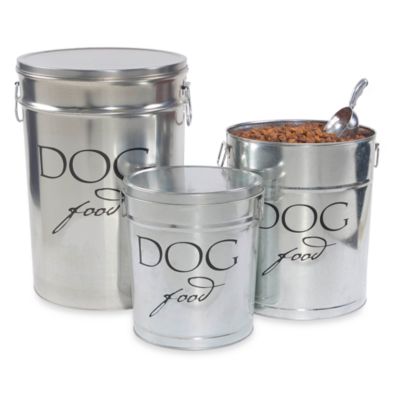 metal dog food storage container