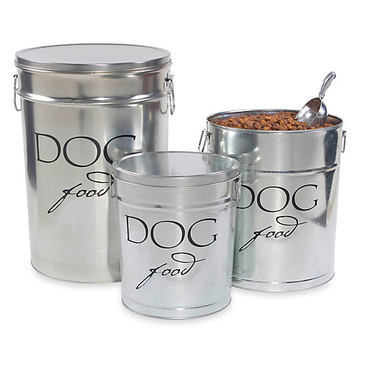 Alternate image 1 for Harry Barker® Dog Food Storage Canister in Silver