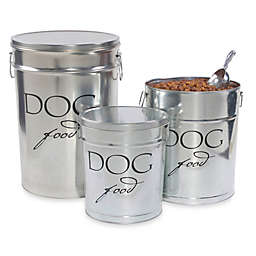 Harry Barker® Large Dog Food Storage Canister in Silver