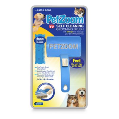 petzoom self cleaning grooming brush