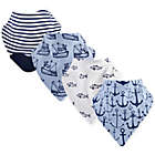 Alternate image 0 for Yoga Sprout 4-Pack Anchor Bandana Bib With Teether in Blue