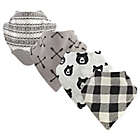 Alternate image 0 for Yoga Sprout 4-Pack Bear Hugs Bandana Bib With Teether in Black