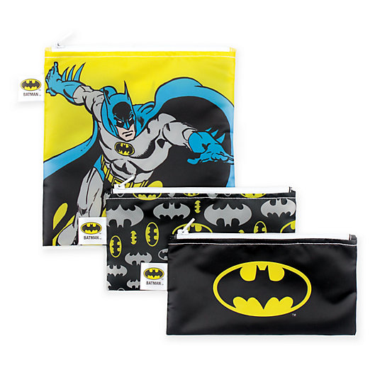 Alternate image 1 for Bumkins® DC Comics™ Batman 3-Piece Reusable Snack Bags Set