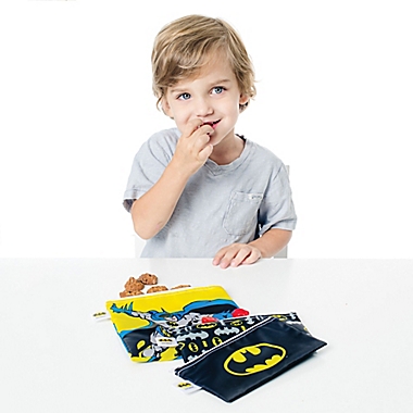 Bumkins&reg; DC Comics&trade; Batman 3-Piece Reusable Snack Bags Set. View a larger version of this product image.