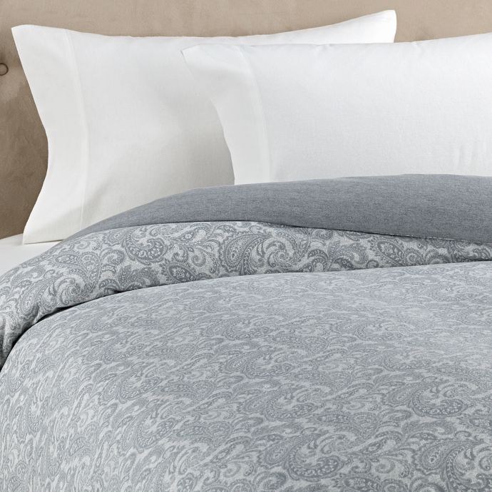The Seasons Collection Homegrown Paisley Flannel Duvet Cover In