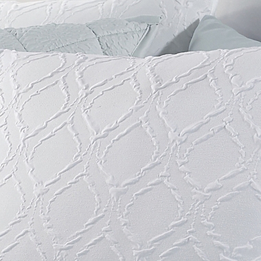 Microsculpt Ogee Twin Duvet Cover Set in White. View a larger version of this product image.