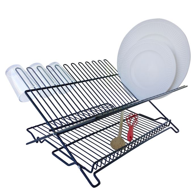 folding dish rack stainless steel