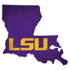 Alternate image 0 for Louisiana State University Team Color Logo State Sign