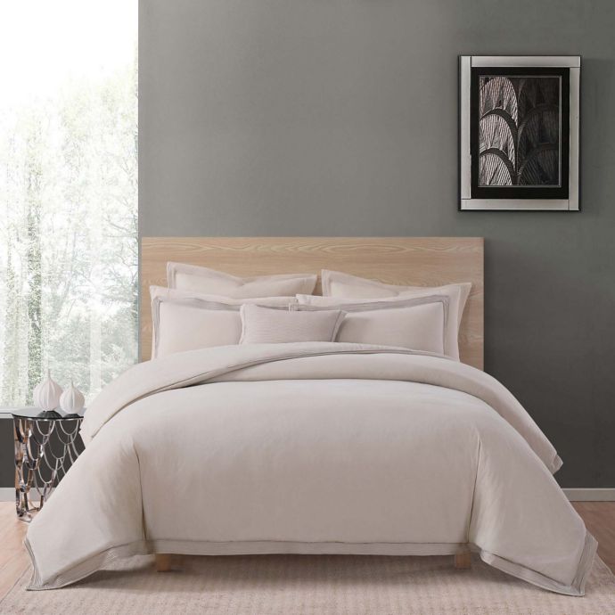 Charisma Luxe Cotton Linen 3 Piece Duvet Set Bed Bath Beyond