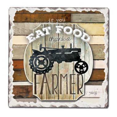 CounterArt&reg; 4-Piece Farmhouse Square Coaster Set. View a larger version of this product image.