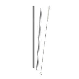 HIC 3-Piece Stainless Steel Tumbler Drinking Straws and Cleaning Brush Set