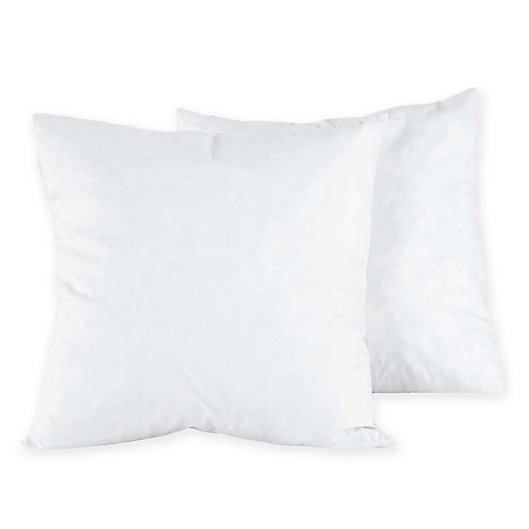 Alternate image 1 for Puredown Feather European Pillow Sham Inserts in White (Set of 2)